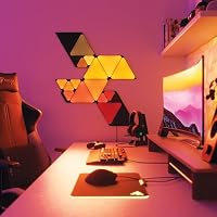Nanoleaf Shapes Ultra Black Mini Triangle Erweiterungspack, 10 zusätzliche Mini Dreieckigen LED Panels - Smarte Modulare RGBW WLAN 16 Mio. Farben Wandleuchte Innen, Musik Sync, Funktioniert mit Alexa – Ansicht 4