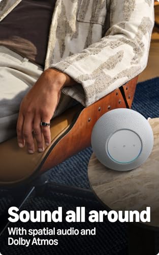 Image of Amazon Echo Studio (newest model), Alexa speaker with immersive spatial audio and Dolby Atmos, hands-free smart home management, Bluetooth, Graphite, combo with 16A Smart Plug