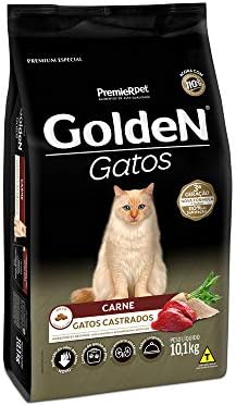 Ração Golden para Gatos Adultos Castrados - 10,1kg Premier Pet Ad...