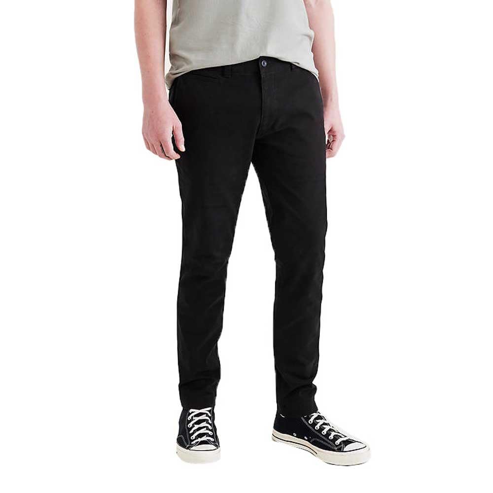 Dockers Mens Smart 360 Flex California Khaki Skinny Casual Chinos, Beautiful Black, 32W / 32L UK