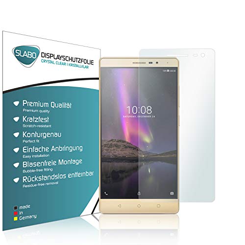 Slabo 2 x Bildschirmfolie für Lenovo Phab 2 Pro Bildschirmschutzfolie Zubehör Crystal Clear KLAR
