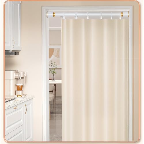 Tringle à rideau de douche extensible 410-500 cm noire sans perçage