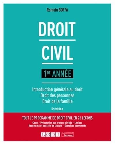 Droit civil 1re année: Introduction générale au droit - Droit des personnes - Droit de la famille (2022)