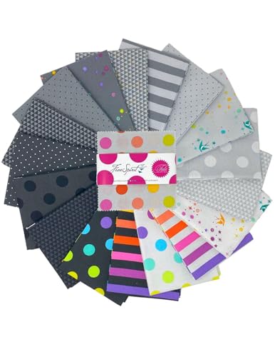 Tula Pink Graywork Charm Pack 42 5-inch Squares FreeSpirit Fabrics