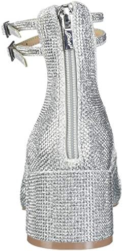 Jewel Badgley Mischka Women's REEVES Shoe, Silver Fabric, 7 M US | Image 2