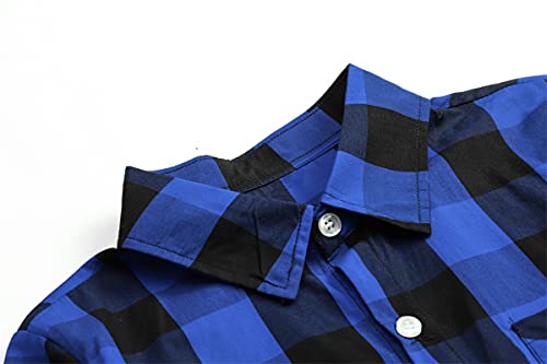 Image of SANGTREE Summer Button Down Shirts Cottn Tops for Men Women Boy Girl