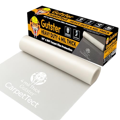 Gutster CarpetTect Floor Protection 24" x 200' | Heavy-Duty 4Mil