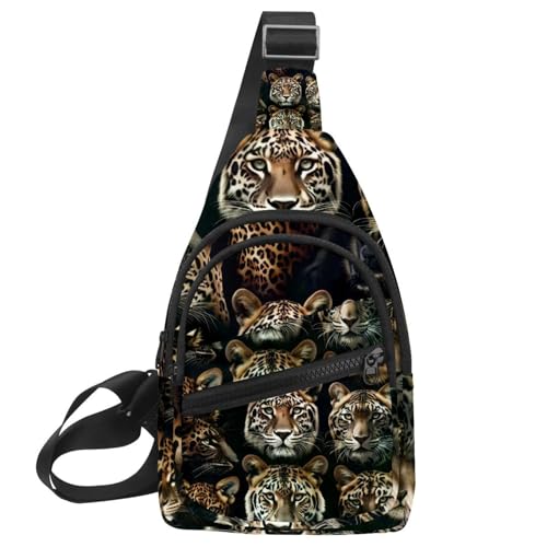 Sac banane léopard pour running et rando avec sangle réglable