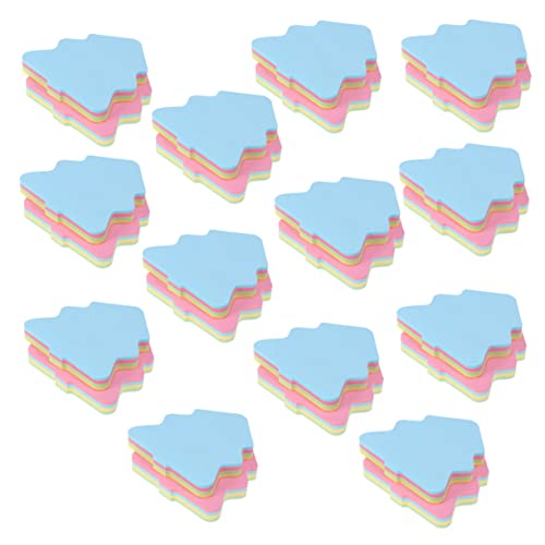 Lurrose 1200 Pezzi Albero Di Natale Adesivo Promemoria Per Cartoni Animati Blocchi Note Carta Memo Note Di Carta