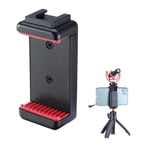 ULANZI ST-07 Phone Tripod Mount with Cold Shoe Mount for Microphone LED Video Light 1/4'' Tripod Screw for iPhone 11/Pro/Pro Max XS Max XR X 8 7 Plus Samsung Galaxy OnePlus Google Pixel Vlog Vlogging Cover