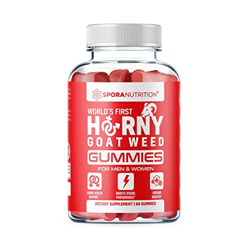Spora Nutrition Horny Goat Weed Gummies for Men and Women â€“ Maca Root Tongkat Ali â€“ Energy Stamina Libido Health Immune Booster â€“ 60 Gummies, 60 Count (Pack of 1)
