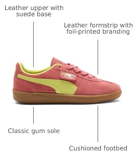 PUMA PUMA Womens Palermo Lace Up Sneakers Shoes Casual - Pink - Size 7 M