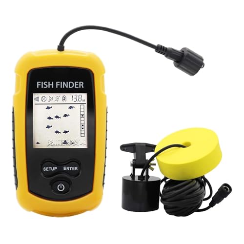 TIEOAXFT Portable Fish Depth Finder Water Handheld Fish Finder Sonar Castable Boat Fishfinder For Fishing for Ice,Lake and Boat Fishing