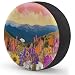 XIYOKRYON Wildflowers Mountain Spare Tire Cover for Car RV Truck SUV Travel Camper Trailer, Waterproof Dustproof Protection Wheel Cover (17'' for tire Diameter 31.5''-32.6'')