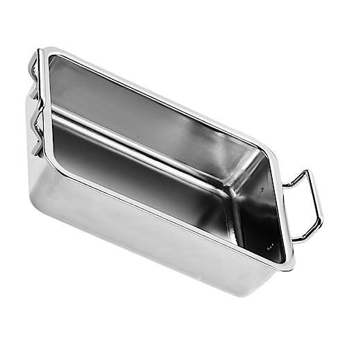 FRCOLOR ステンレス製フードトレイ 持ち手付き 耐熱軽量スナックディスプ レート 家用便利な多用途トレイ フルーツ 揚げ物 乾燥果実対応