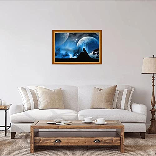 ZGDPBYF | Puzzel 500 Stuks |Tiger in vlammen in dierenlandschap | volwassen puzzels | houten legpuzzel | kunst DIY… - Image 5