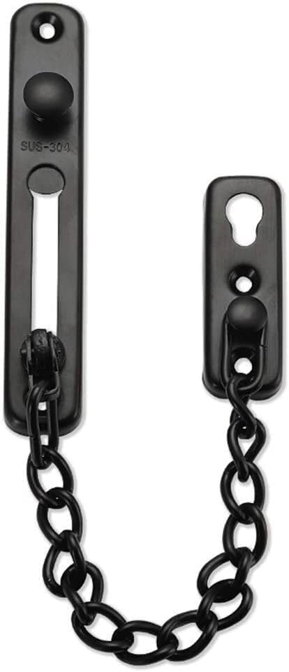 Cadena de seguridad para puerta de acero inoxidable 304 con pestillo antirrobo extra grueso