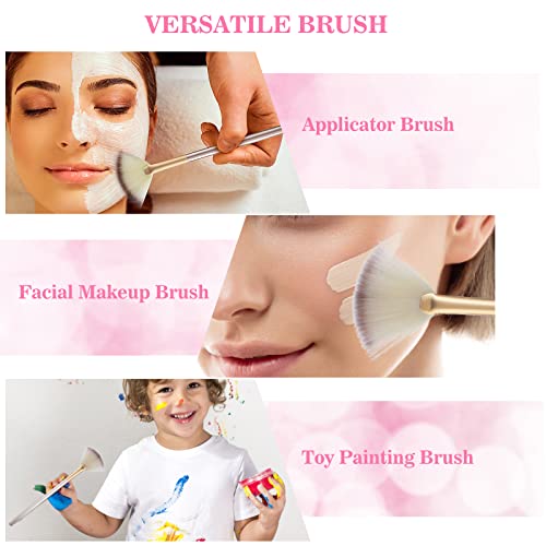 Prasacco 10 Stück Fächer Bürsten, Masken Pinsel Kosmetik Maskenpinsel Fächermaskenpinsel Weiche Gesichtspinsel Applikator für Schälen Masken Makeup Frauen Mädchen Ästhetiker