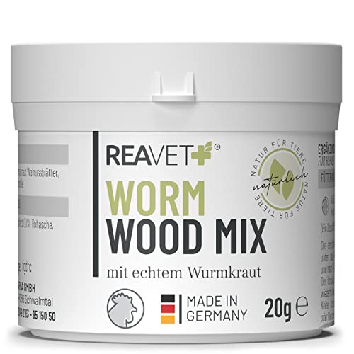 ReaVET Wurm-Kraut Pulver 20g, Sekundierend bei Wurmkur nach Wurmbefall für Hühner & Geflügel, kein Anthelminthikum, natürliche Rezeptur mit Saponinen & Bitterstoffen