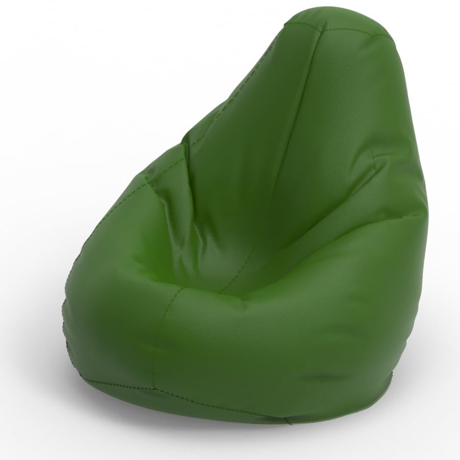 Image of Bean Bag Chair Cover | Size: 1XL | Color: Mehendi | Without Beans | Premium Leatherette Cover (CMF 0501)