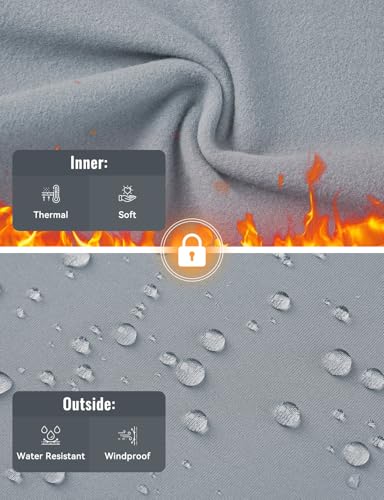 baleaf Men's Fleece Lined Joggers Winter Athletic Sweatpants Thermal Hiking Workout Running Pants with Zipper Pockets3