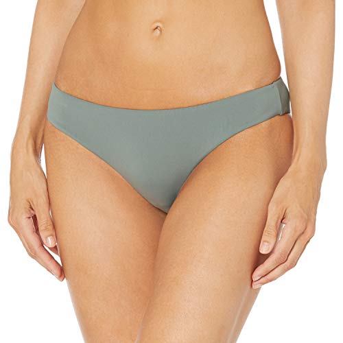 Seafolly Women's Brazilian Bikini Bottom Swimsuit, Active Olive Leaf, 10 US