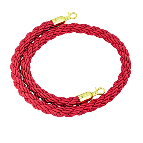 Corde de barrière torsadée TILEZE rouge 250cm aux finitions haut de gamme
