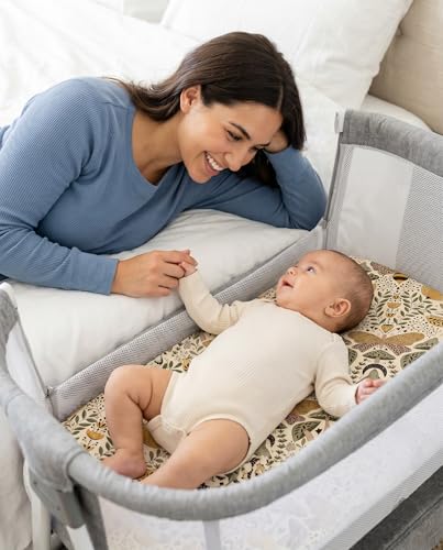 Image of TotAha Premium Soft Pack n Play Sheets, Super Stretchy Jersey Knit Mini Crib Sheets Fitted, Silky Comfort Graco Pack and Play Mattress Sheets, 2 Pack