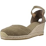 TONI PONS - Alpargatas de Cuña Mujer Clara – Lona de Algodón – Cuña 6 cm – Caqui - Textil para: Mujer Color: Caqui Talla: 39