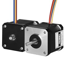 Dual Shaft Nema 17 Stepper Motor High Torque 2 Phase 1.8 Bipolar Unipolar 1.3A 2.2 47mm 8-Lead Dual Shaft 5mm 42 Step Motor Cable 1M for 3D Printer DIY Robot CNC Machine