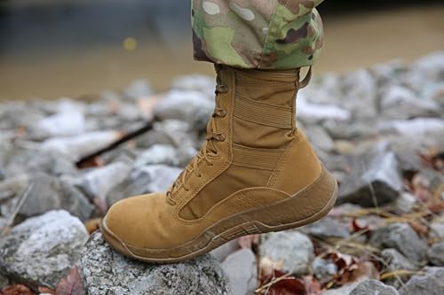 Belleville TR501 8 Inch AMRAP Athletic Training & Military Boots for Men - Air Force/Army Boots OCP ACU - Cattlehide Leather - PT Traction Rubber Outsole - Berry Compliant - Coyote3