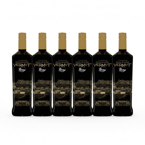 Vermut con Sidra Petritegi – Vermut Tradicional Artesanal con Más de 30 Plantas y Sidra Fresca | Medalla de Plata SISGA 2024 | 1 Litro – 15% vol (Pack 6)