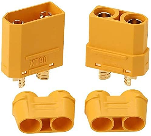 HUAZIZ 5 Pairs Connettore Spina XT90, XT90 Guaina, XT90Connettore Maschio Femmina ,Proiettile Connettori con Connettore di Alloggiamento Guaina per per Batteria Lipo RC Aerei Auto