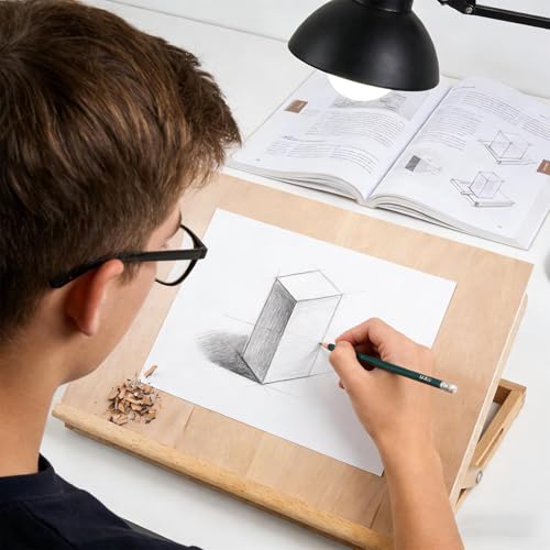 Chevalet d'art de table en bois pour dessin et aquarelle en extérieur - 3