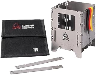 BUSHBOX LF TITANIUM kuchenka outdoorowa | kuchenka hobo | kemping | drewno | gaz | spirytus | składana | kompaktowa | tytanowa | 100% Made in Germany