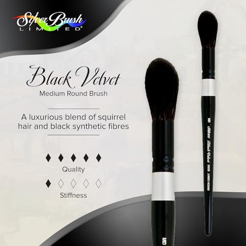 Silver Brush Limited 3025S-MD Black Velvet Professional Jumbo Round Wash Brush - Image 2