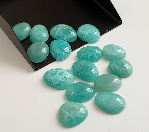 Cabochons d'amazonite naturelle de forme libre pour la création de bijoux - 4
