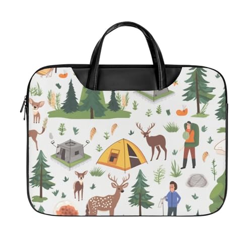 KUYT Leather Waterproof Laptop Backpack 16.5x12.6in