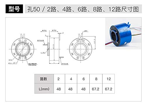 Snapklik.com : Taidacent Hollow Slip Ring Signal Power Continued 2/4/6 ...