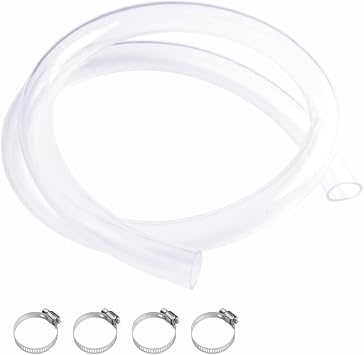 Clear PVC Tubing, 1" ID x 1-1/4" OD, 5 ft, Industrial, Agricultural, Engineering, Aquarium