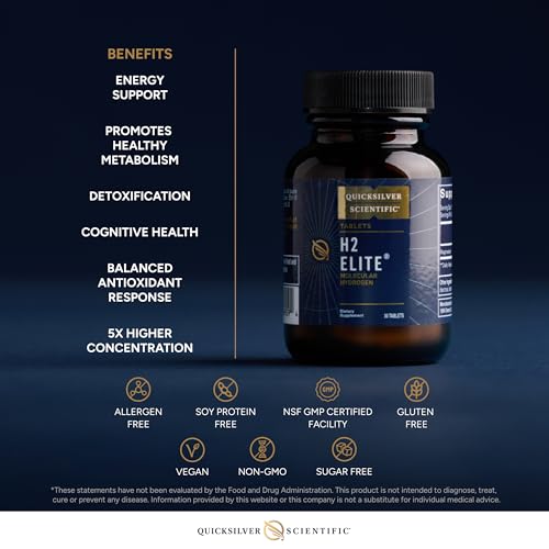Quicksilver Scientific H2 Elite - Molecular Hydrogen for Energy + Metabolism Support, Water Tablets Perfect for Open Containers - Magnesium Malate Drink Additive (30 Molecular Hydrogen Tablets) - Image 6