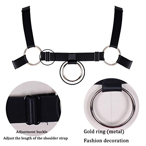 Men's body harness chest strap Punk gothic Stretchy fabric Adjustable size belt Shoulder strap Top4