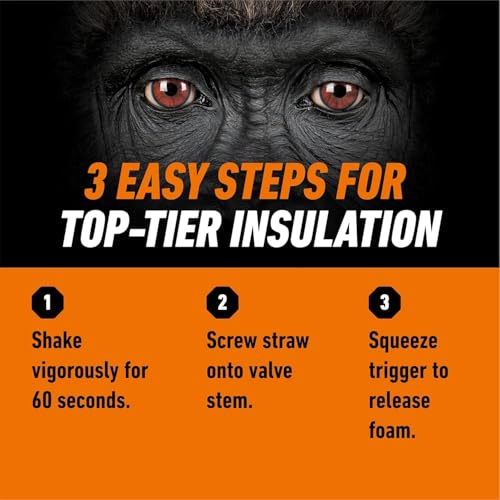 Gorilla Heavy Duty Expanding Foam 353ml - Multi-Purpose, Durable & Seals out Air, Moisture & Pests | No Shrinkage & Maximum Seal | For Indoor & Outdoor* Use - Image 9