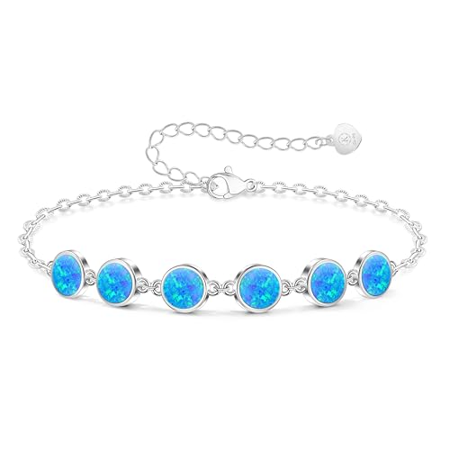 Bracelet opale pour femmes en métal plaqué or blanc étincelant
