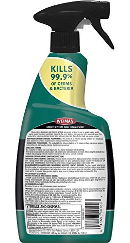 Weiman Disinfectant Granite Cleaner And Polish With Microfiber Cloth - Safely Clean Disinfect And Shine Granite Marble Soapstone Quartz Quartzite Slate Limestone Corian Laminate Tile Countertop #TOP1