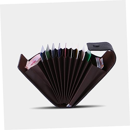 Buckle Storage Bag for Men Multifunctional Certificate Holder and Coin Pouch Stylish PU Design Black for Cards and Essentials3