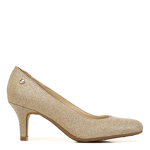 LifeStride Womens Parigi Pumps Platino Gold Shimmer 7 M3