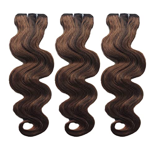 Body Wave Bundles Human Hair Bundles P4/30 Honey Brown Color Ombre Bundles Brazilian Virgin Human Hair Wavy Weaves Piano Color Sew In Hair Extensions Human Hair 26 28 30 Inch