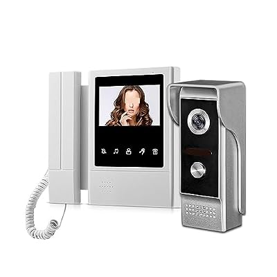 4.3 Inch Video Door Phone Home Security Intercom System Waterproof Outdoor Camera 700TVL IR Night Vision Easy Installation (Size: Monitor Only) (Camera & Warning