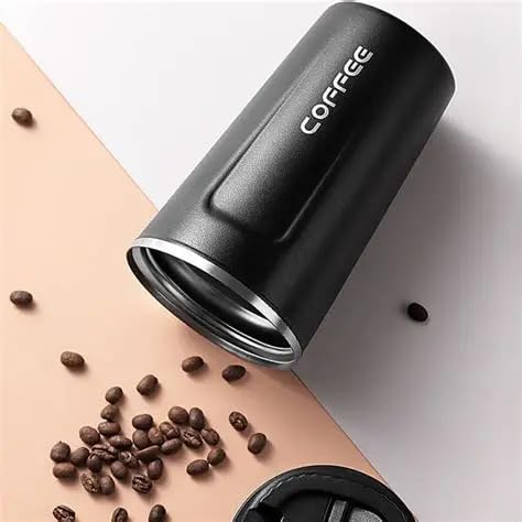 Image of Premium Stainless Steel Coffee Mug with Leak-Proof Lid - 510ml Vacuum Insulated Travel Tumbler for Hot & Cold Beverages, Double Walled Reusable Coffee Cup for Office, Home & Car (Black)